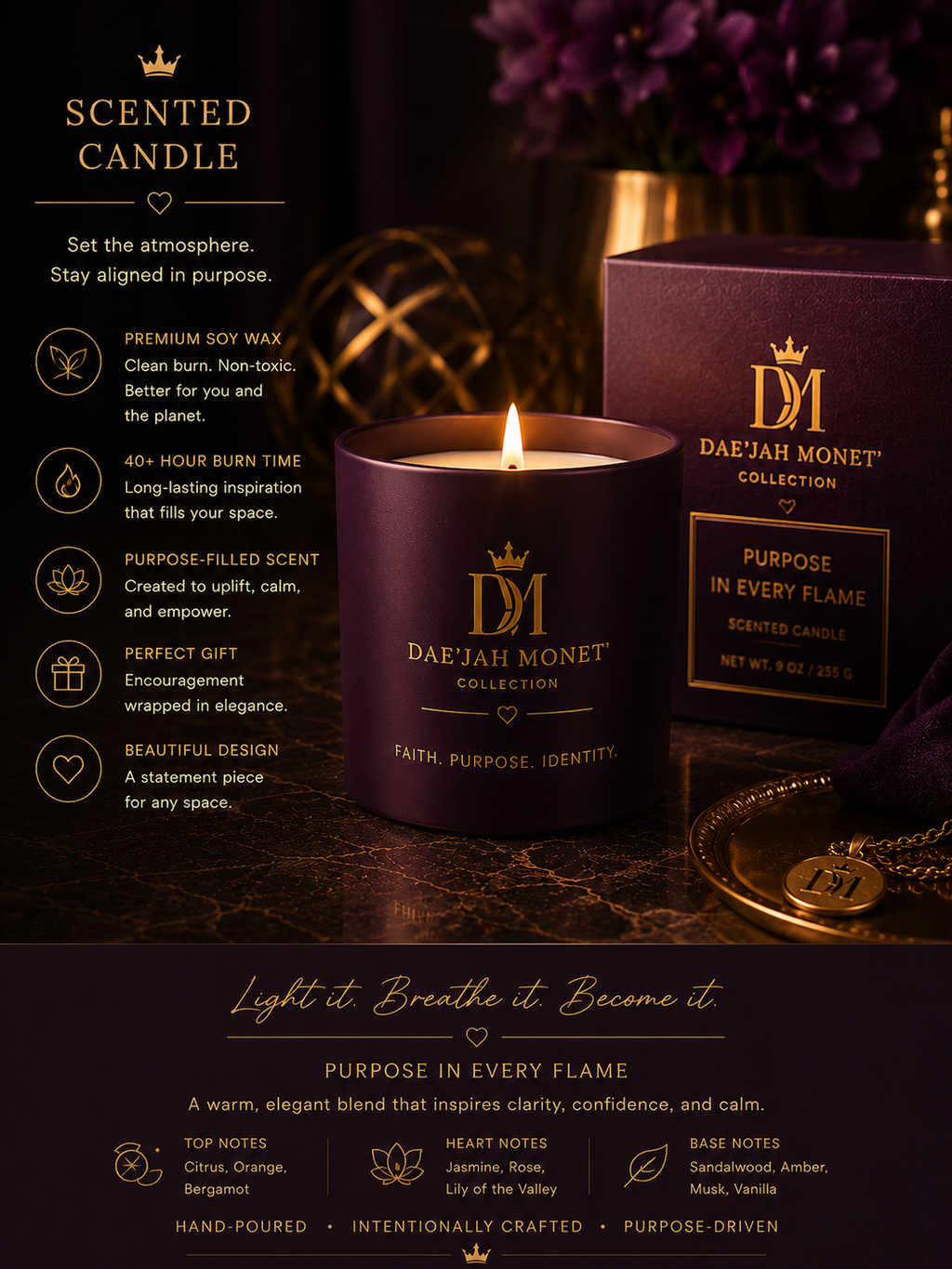 Healing with Passion & Purpose™ 
By: Dae’Jah Monet’